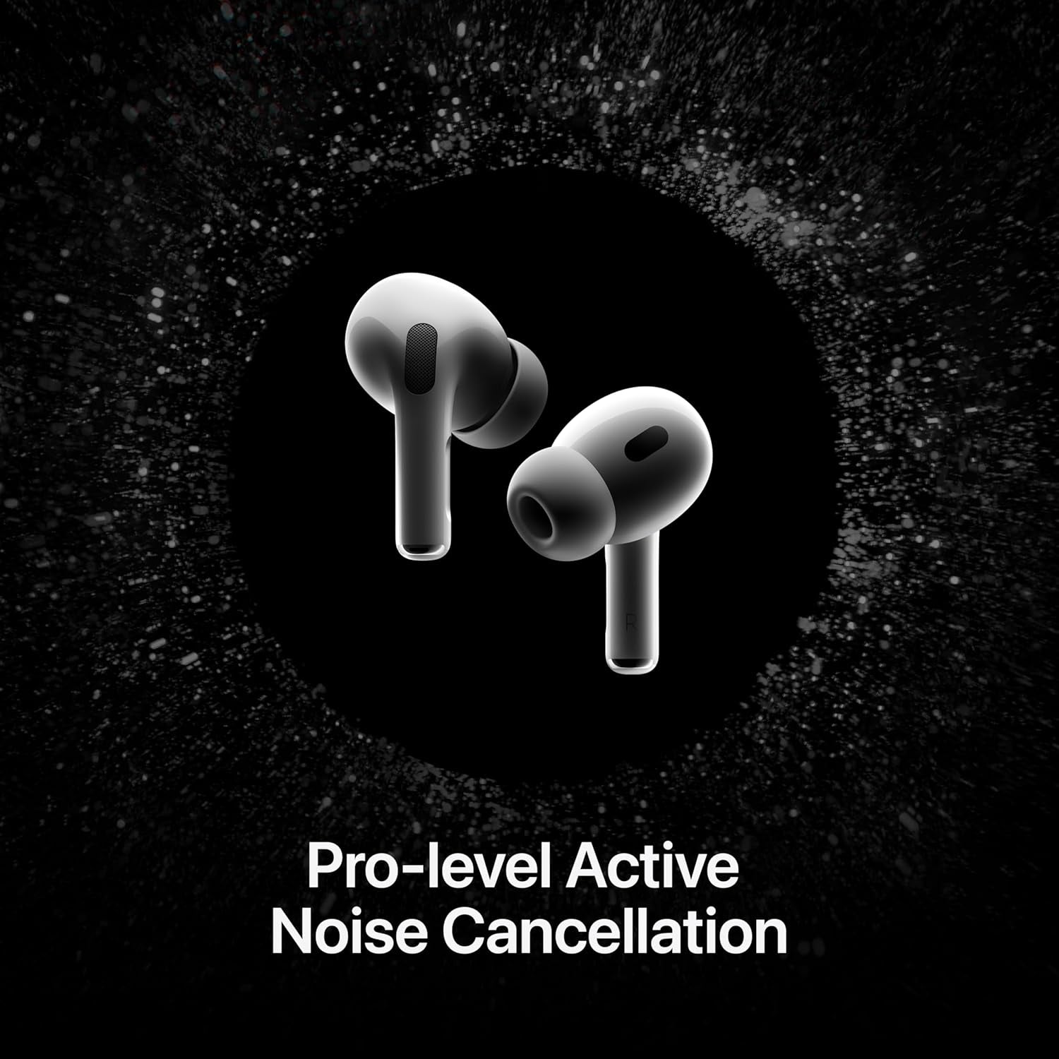 Airpods Pro 2 Wireless Earbuds, Active Noise Cancellation, Hearing Aid Feature, Bluetooth Headphones, Transparency, Personalized Spatial Audio, High-Fidelity Sound, H2 Chip, USB-C Charging