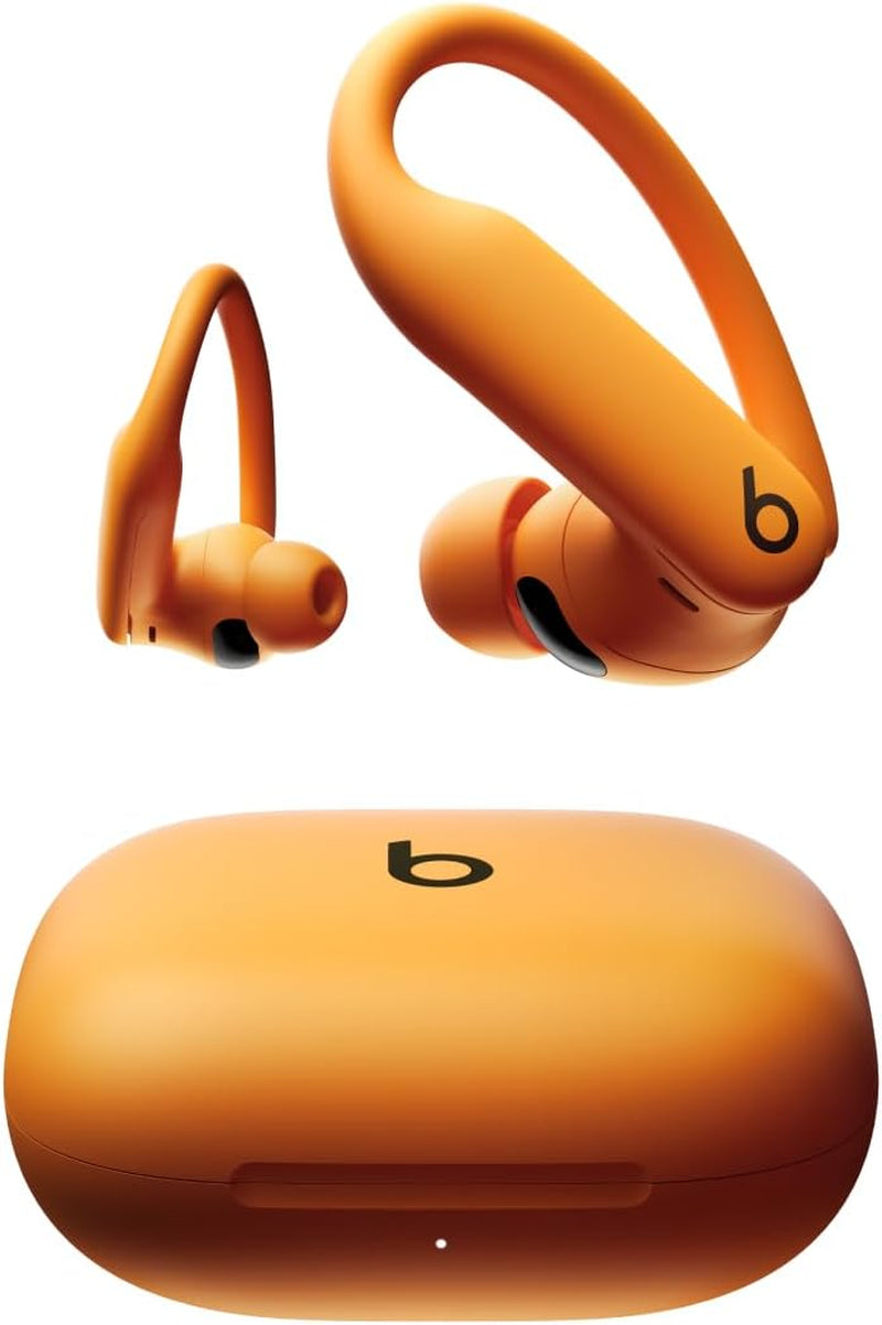 Power Pro 2 Wireless Bluetooth Earbuds - Noise Cancelling, Heart Rate Monitor, IPX4, up to 45H Battery & Charging Case, Works with Apple & Android - Electric Orange